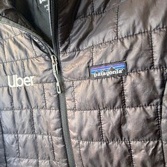 Patagonia Womens Small Nano Puff Gorpcore Logo Quilted Jacket Black Full Zip
