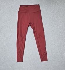 Alphalete Women Activewear Pants S Red Elastane Nylon Yoga Legging Logo