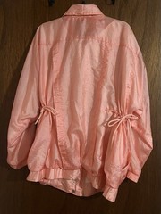 Lavon by Cheerful Corp M Pink Track Suit Jogging Jacket Half Zip/ Full Snap