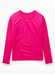 New Athleta S Momentum Seamless Top Dahlia Pink Small Long Sleeve