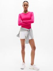 New Athleta S Momentum Seamless Top Dahlia Pink Small Long Sleeve