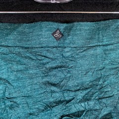PrAna Womens Skirt Teal Green Pull On Leah Tiered Wool Acrylic Blend Large