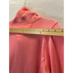 Tommy Bahama Coral Pink Striped Zip Up Reversible Hoodie Jacket Women Size M