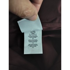 M1165) Champion Woman XL Burgundy Snap Zip Front Crop Coach Windbreaker