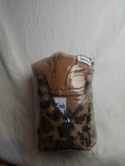 Lucky Finds Hoodie Womens S Faux Fur Leopard Print Boho Chic Grunge Layering Y2K