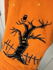 White Stag Vtg 90s Halloween Women’s Small Sweatshirt Embroidered Beaded