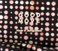 Good Move M&S Uk 18 Black/Multi Dot Gym Leggings Cropped Leg Active Wear Stretch