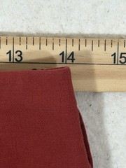 Anthropologie Wide Leg Crop Pants Womens 29 Red Linen Blend Coastal Boho Chic