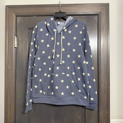 Alternative Apparel NWOT Stars Hoodie Pullover Blue Size XL