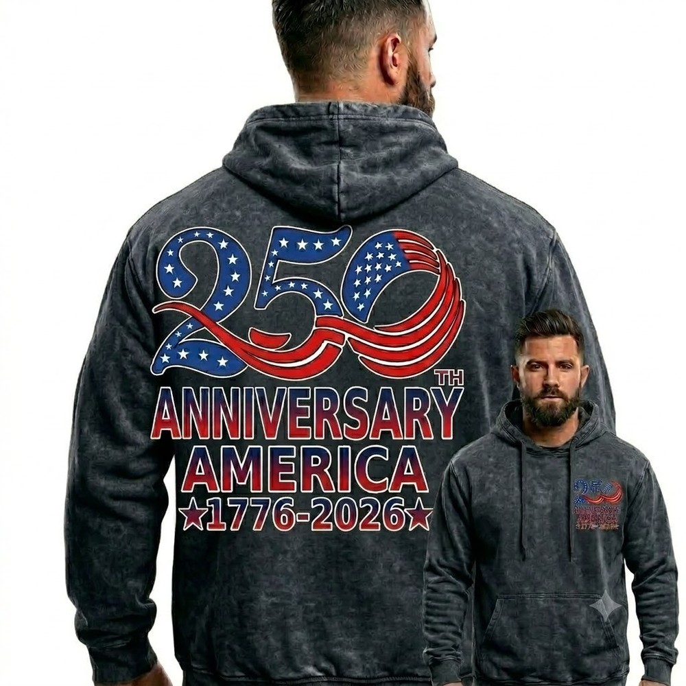 USA 250th ANNIVERSARY STONEWASHED SWEATSHIRT – FREE SHIPPPING