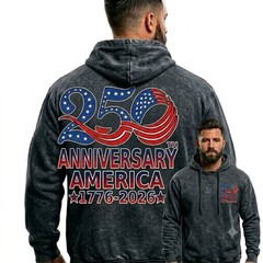 USA 250th ANNIVERSARY STONEWASHED SWEATSHIRT – FREE SHIPPPING