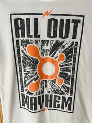 NEW Orange Theory Fitness All Out Splat Logo Women’s Size XS White T-Shirt