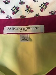 Fairway & Greene Woman’s Golf Shirt Polo Sleeveless SZ LARGE Yellow Bumblebee