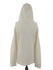 Maje Jumper Hoodie Cable Knit Ivory Wool Blend Textured DODU size FR 2 UK 10