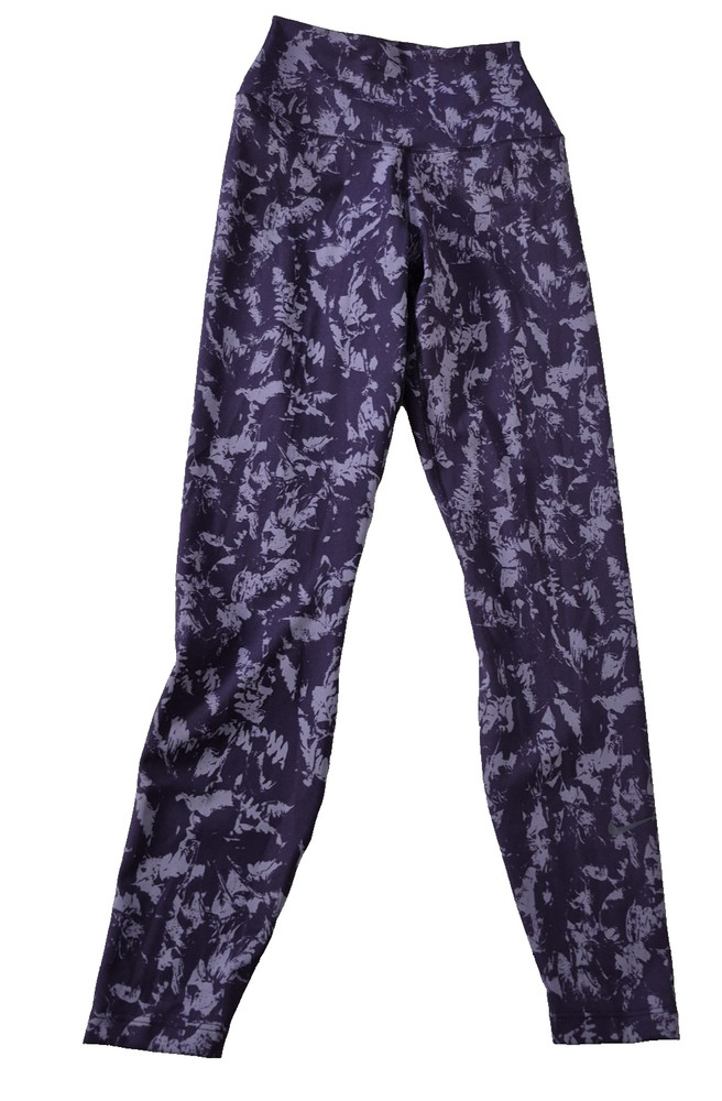 Nike One Leggings Womens XS 0/2 Purple Printed High Rise Yoga Outdoor NWOT