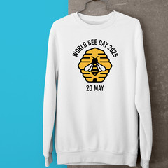 World Bee Day 2026 Sweatshirt Cute Cartoon Bumble Bee Honey Novelty Gift