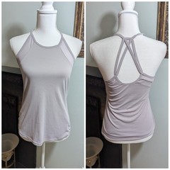 Layer8 Women’s XS Loose Light Purple Tank Top Qwick Dry Mesh Panels Strappy