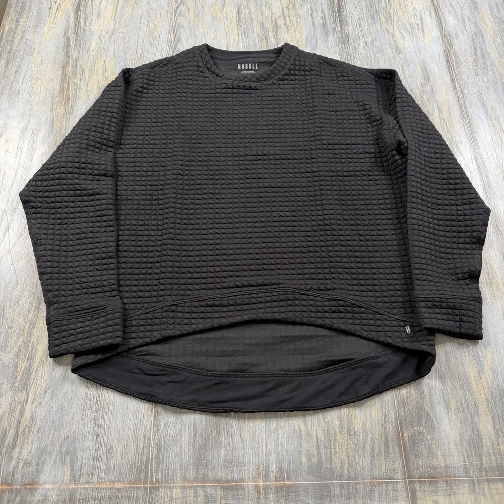 NOBULL Quilted Crew Pullover Womens Medium Training Sweatshirt Sweater NWT