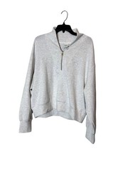 Varley Sweatshirt Womens XL Gray Davidson DoubleSoft 1/4 Zip Mock Neck Pullover
