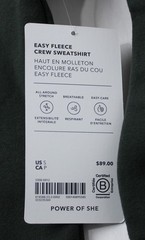 Athleta Women’s Smooth Forever Fleece Relaxed Crew Sweatshirt WR4 Elm Small NWT