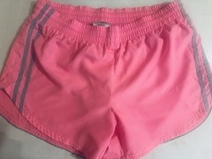 Danskin Now Women’s Pink/Gray Athletic Shorts S Pull-On Elastic Waist Solid