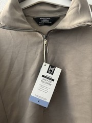 Member’s Mark Sandwash Women’s Taupe 1/2 Zip Mock Neck Sweatshirt Size L