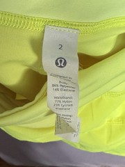 Lululemon Pace Rival Mid Rise Skirt Women’s Size 2 Highlight Yellow Tennis Skort