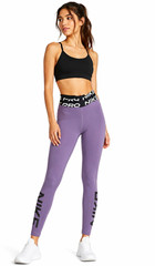 Nike Pro Dri-FIT Women’s Purple Compression Leggings Logo Waistband XS 30 in