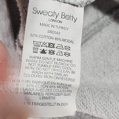 Sweaty Betty London Sweatshirt XXL Women Gray Modal Cotton Thumbhole Athleisure