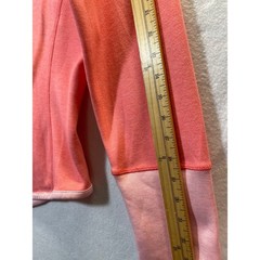 Tommy Bahama Coral Pink Striped Zip Up Reversible Hoodie Jacket Women Size M