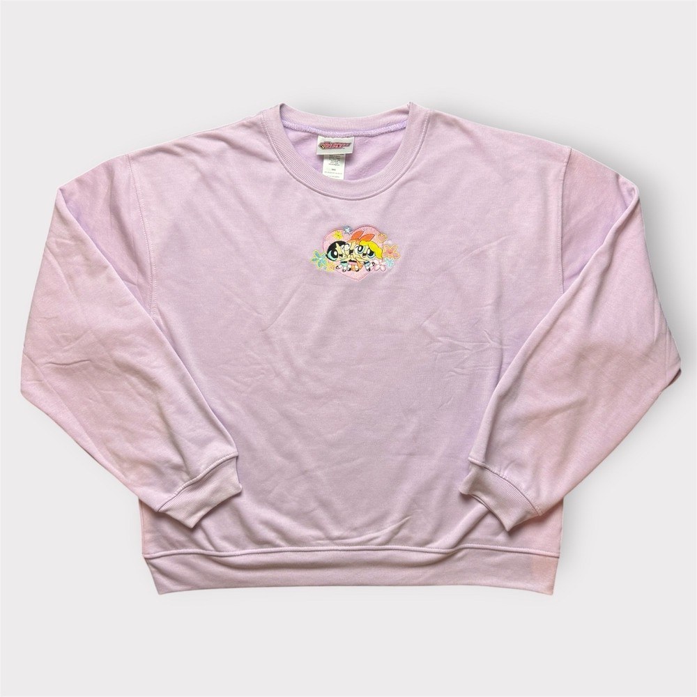 Powerpuff Girls Jerry Leigh Purple Embroidered Sweatshirt XXL