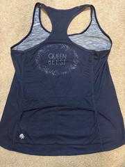 Shebeest Women’s L Navy/Gray Racerback Cycling Tank Top Queen Beest RN109814
