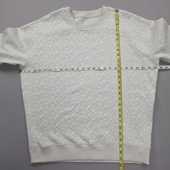 Lululemon Textured Jacquard Crewneck Pullover Womens 8 White Bone Oversized