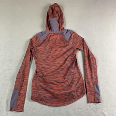 REI Hoodie Womens Small Multicolor Stripe 1/2 Zip Lightweight Stretch Pullover