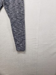 Zella Women Capri Leggings L Tall Gray Elastic Waist Pockets Ankle Zip Active
