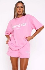 Ladies Tracksuit Set Outfits Causal T-Shirts & Shorts Short Sleeve Workout Top