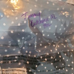 Tommy Bahama Women XL Polka Dot Long Sleeve Casual Top Black White Thumbhole