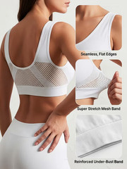 Sports Bra Padded Women Crop Top Running Yoga Fitness Sport Seamless Vest Tank