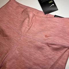Nike One Luxe Full Length Pants Dri-Fit Yoga Heathered Pink