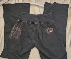 HANK Sweatpants Made in Hollywood CA Rhinestones Studs Tattoo S