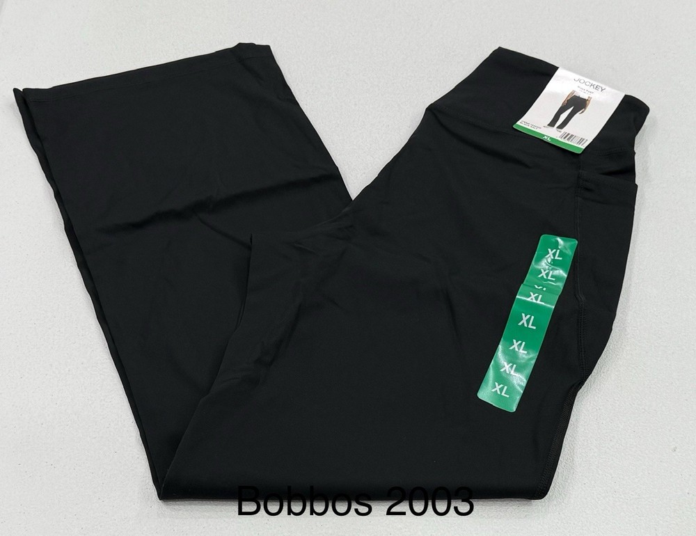 Jockey Women’s Yoga Pants, Black Salt, Size XL