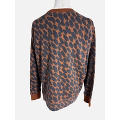 Stars Above Beautifully Soft Fleece Leopard Print Sweatshirt Brown Black Medium