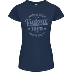 Vintage Year 61st Birthday 1965 Womens Petite Cut T-Shirt