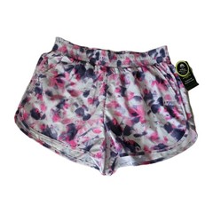 Athletic Works AW Core Print Run Short Pink Purple Women’s Running Shorts, Med.