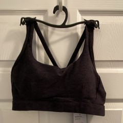 Athletic Works ButterCore Wireless Pullover Sports Bra Solid Black M (8-10)