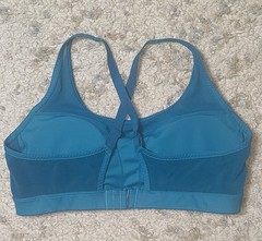 Brooks XL Blue Cross-Back Sports Bra with Adjustable Closure – High Support