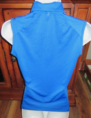 Nike Golf Dri Fit Sleeveless 1/4 zip collard blue shirt size XS 0-2