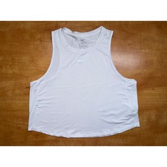 Nike One Dri-FIT White Training Tank Top Womens Medium Sleeveless