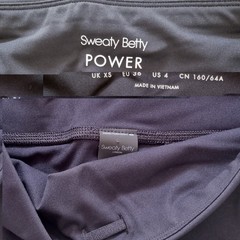 Sweaty Betty 6-inch Black Power Shorts XS BNWT