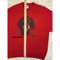 VTG Y2K Jerzees Sweatshirt Womens L Dachshund Dog Animals Nature Cozy Comfy